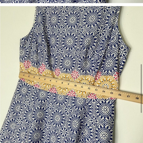 Boden Deborah midi dress Renaissance Blue Size 8L - Picture 8 of 10